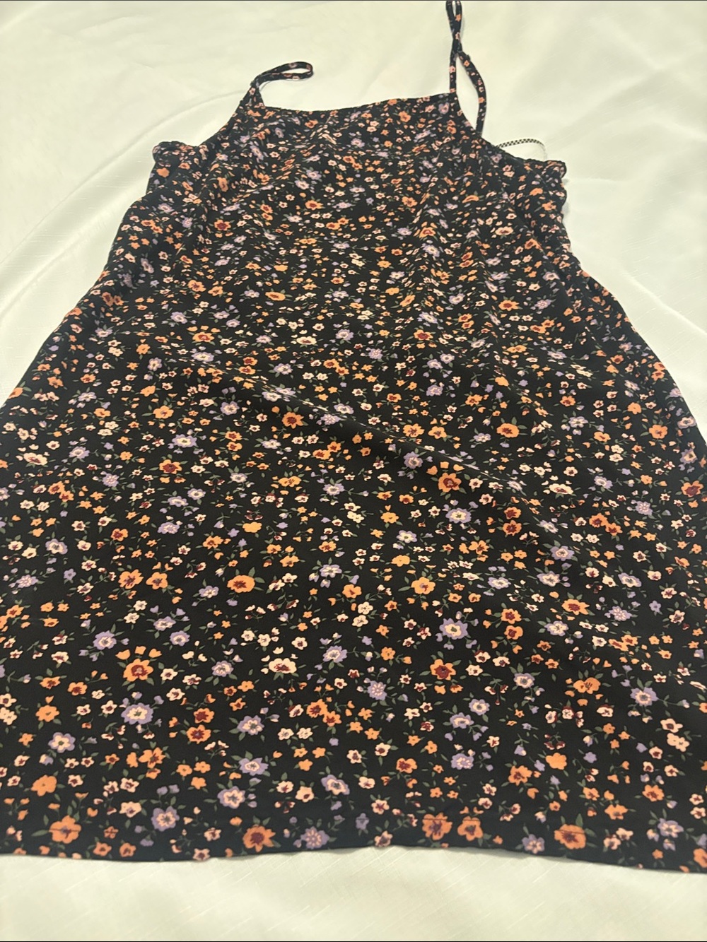 Vans Skater Slip dress SZ XL black floral print  adjustable spaghetti straps - Picture 8 of 12